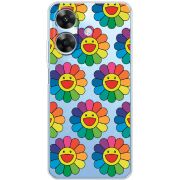 Прозорий чохол BoxFace Realme Note 60 Hippie Flowers