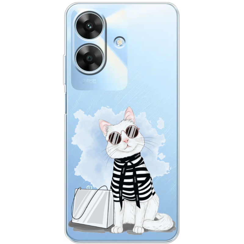 Прозорий чохол BoxFace Realme Note 60 Cat Style