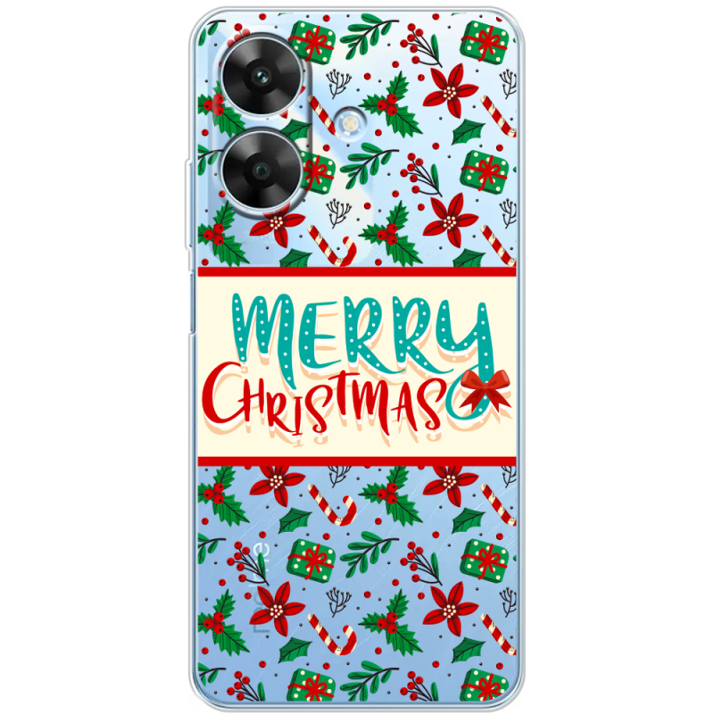 Прозорий чохол BoxFace Realme Note 60 Vintage Christmas Pattern