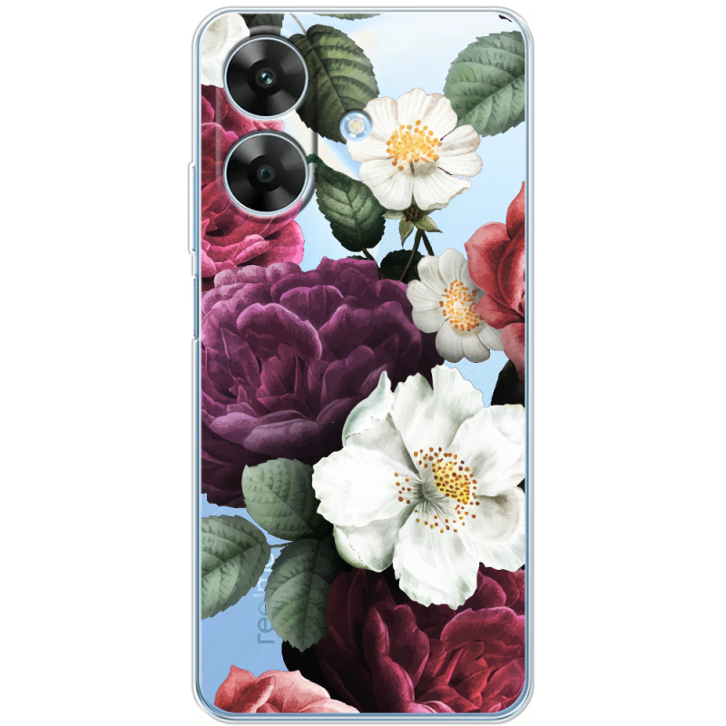 Прозорий чохол BoxFace Realme Note 60 Floral Dark Dreams