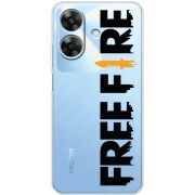 Прозорий чохол BoxFace Realme Note 60 Free Fire Black Logo