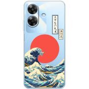 Прозорий чохол BoxFace Realme Note 60 Большая волна в Канагаве