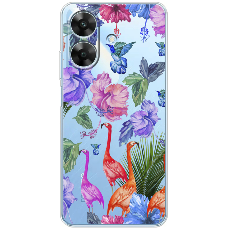 Прозорий чохол BoxFace Realme Note 60 Flamingo