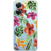Прозорий чохол BoxFace Realme Note 60 Tropical Flowers