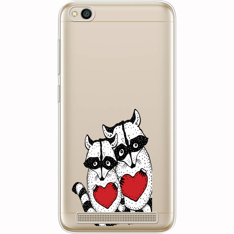 Прозрачный чехол Uprint Xiaomi Redmi 5A Raccoons in love