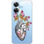 Чохол зі стразами Realme Note 60 Heart