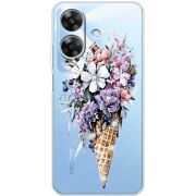 Чохол зі стразами Realme Note 60 Ice Cream Flowers
