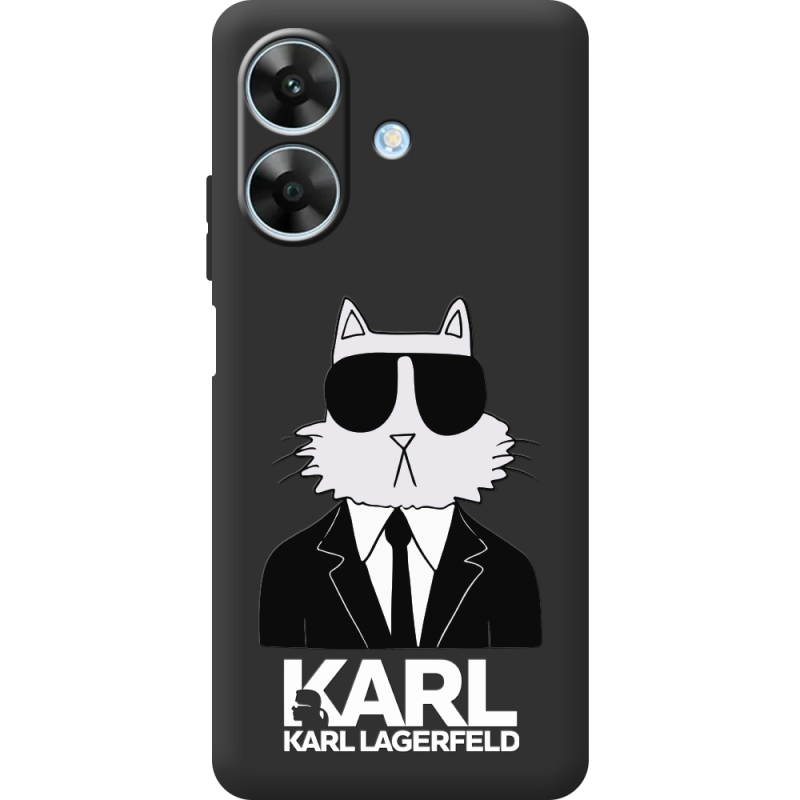 Чорний чохол BoxFace Realme Note 60 Cat in Black