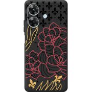 Чорний чохол BoxFace Realme Note 60 FranceFlowers