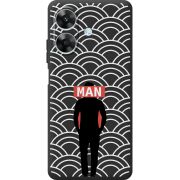 Чорний чохол BoxFace Realme Note 60 Man Pattern