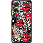 Чорний чохол BoxFace Realme Note 60 Rock Graffiti
