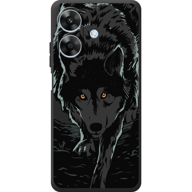 Чорний чохол BoxFace Realme Note 60 Wolf