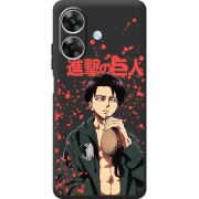 Чорний чохол BoxFace Realme Note 60 Атака Титанов Леви