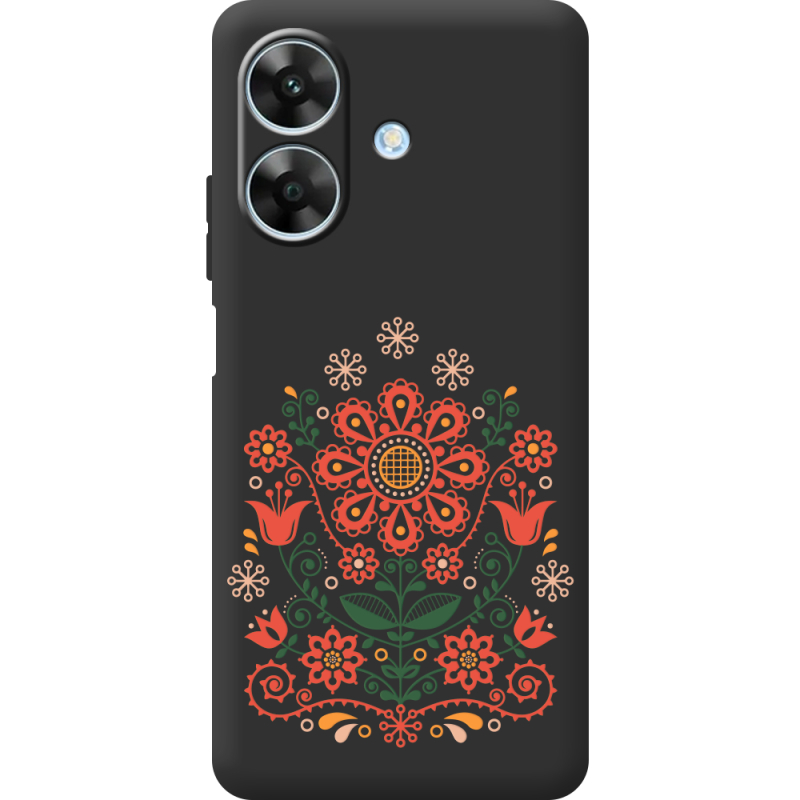 Чорний чохол BoxFace Realme Note 60 Ukrainian Ornament