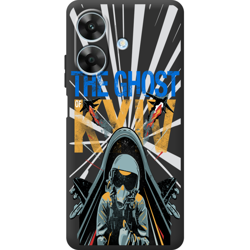 Чорний чохол BoxFace Realme Note 60 Привид Києва в дії