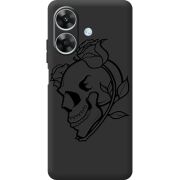 Чорний чохол BoxFace Realme Note 60 Skull and Roses