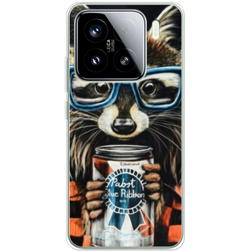Чохол BoxFace Xiaomi 15 Енот с банкой