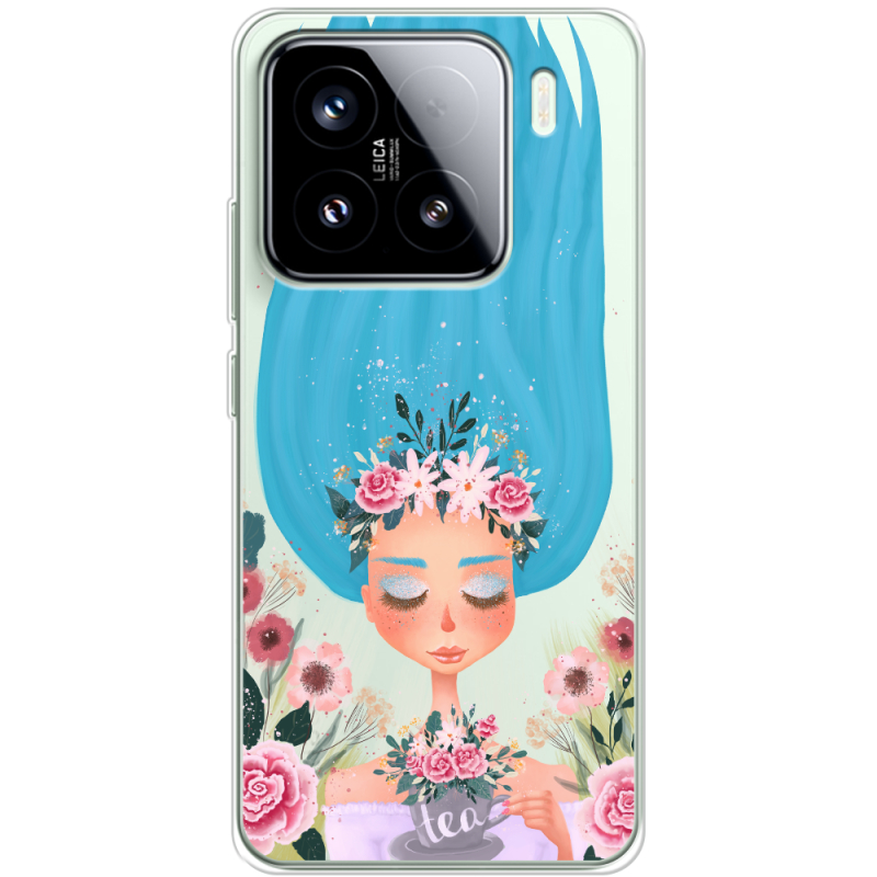Прозорий чохол BoxFace Xiaomi 15 Blue Hair