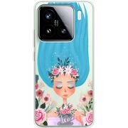 Прозорий чохол BoxFace Xiaomi 15 Blue Hair