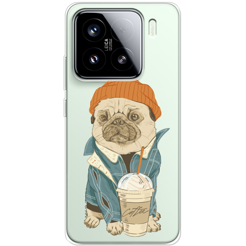 Прозорий чохол BoxFace Xiaomi 15 Dog Coffeeman
