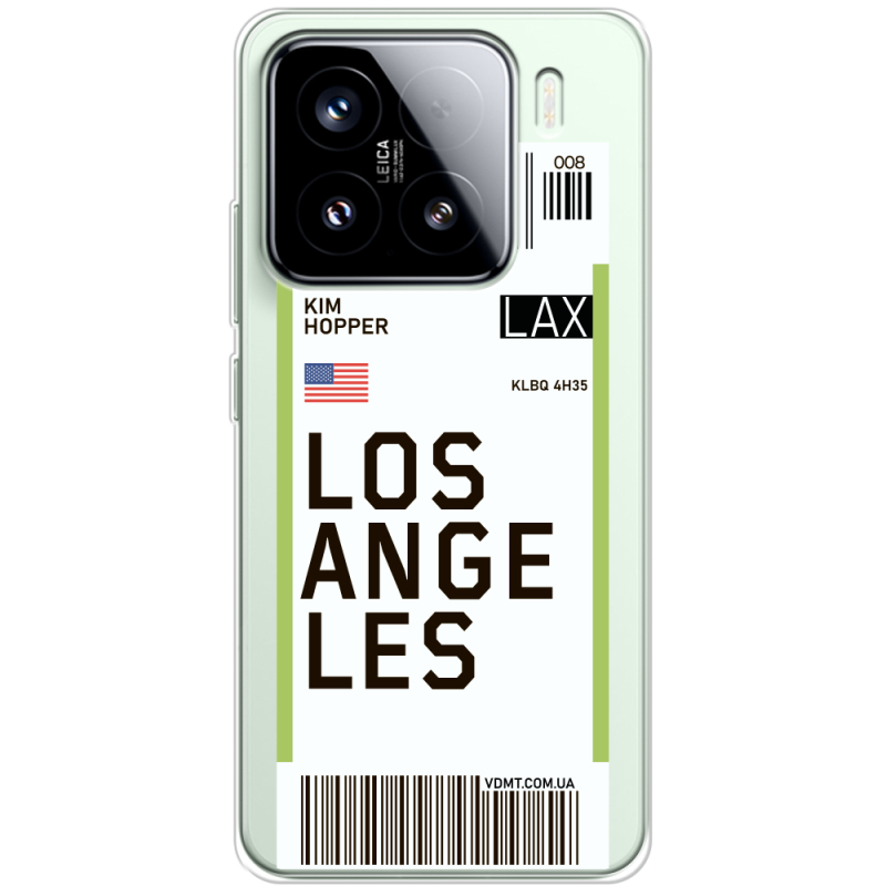 Прозорий чохол BoxFace Xiaomi 15 Ticket Los Angeles