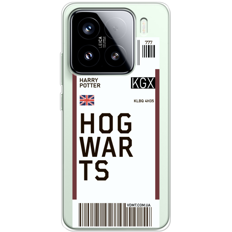 Прозорий чохол BoxFace Xiaomi 15 Ticket Hogwarts