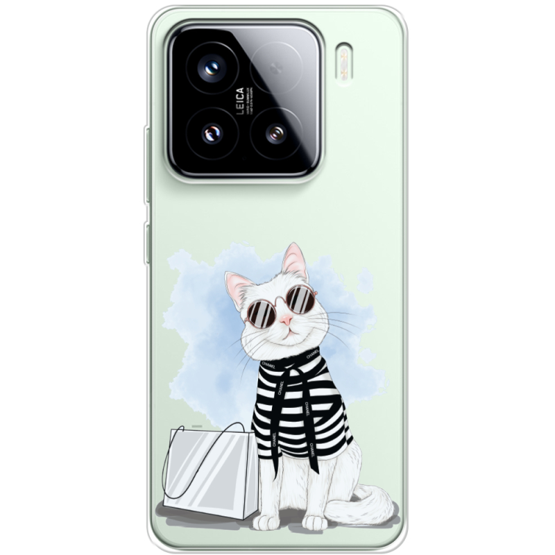 Прозорий чохол BoxFace Xiaomi 15 Cat Style