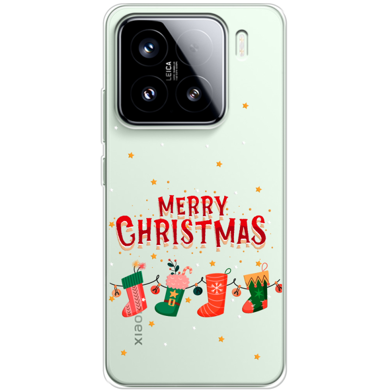 Прозорий чохол BoxFace Xiaomi 15 Merry Christmas