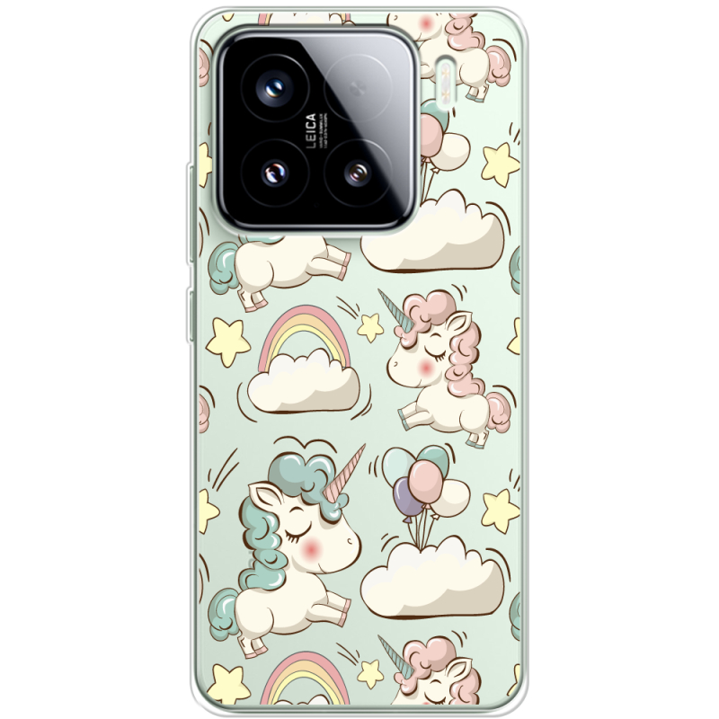 Прозорий чохол BoxFace Xiaomi 15 Unicorns