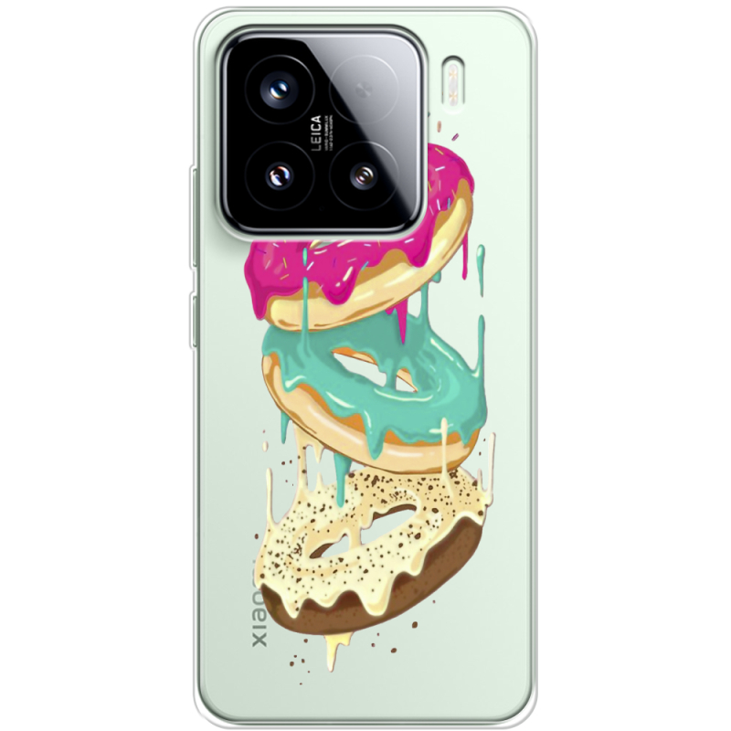 Прозорий чохол BoxFace Xiaomi 15 Donuts