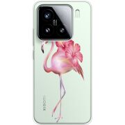 Прозорий чохол BoxFace Xiaomi 15 Floral Flamingo