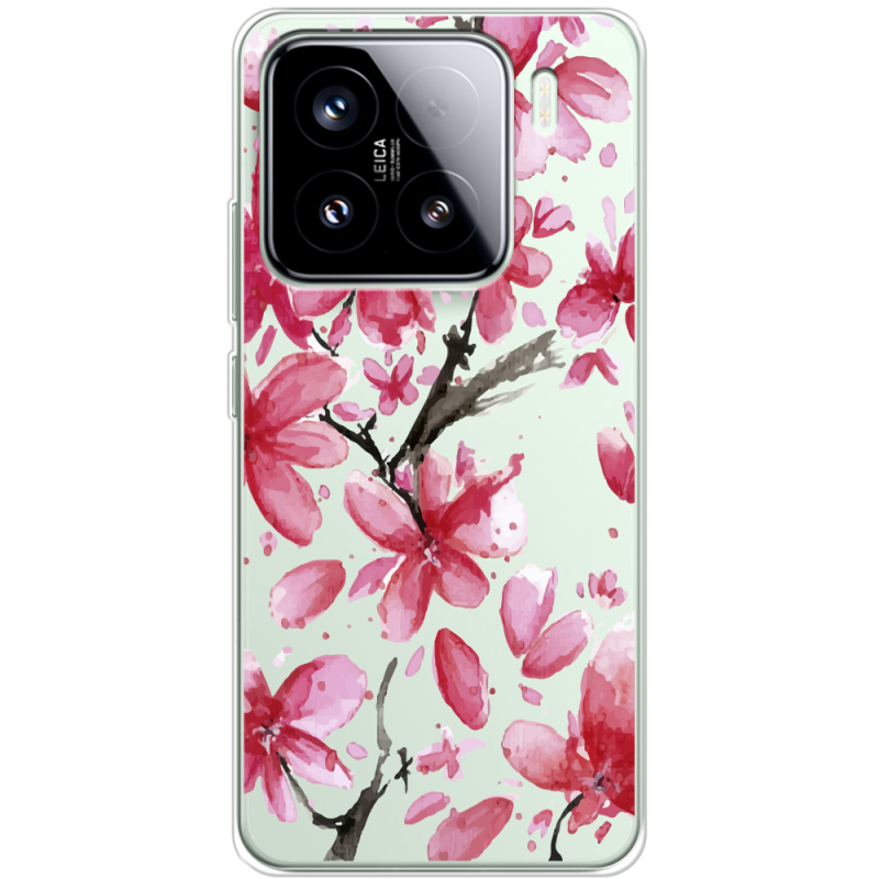 Прозорий чохол BoxFace Xiaomi 15 Pink Magnolia