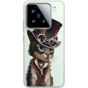 Прозорий чохол BoxFace Xiaomi 15 Steampunk Cat