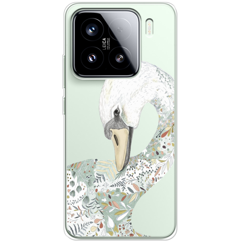 Прозорий чохол BoxFace Xiaomi 15 Swan