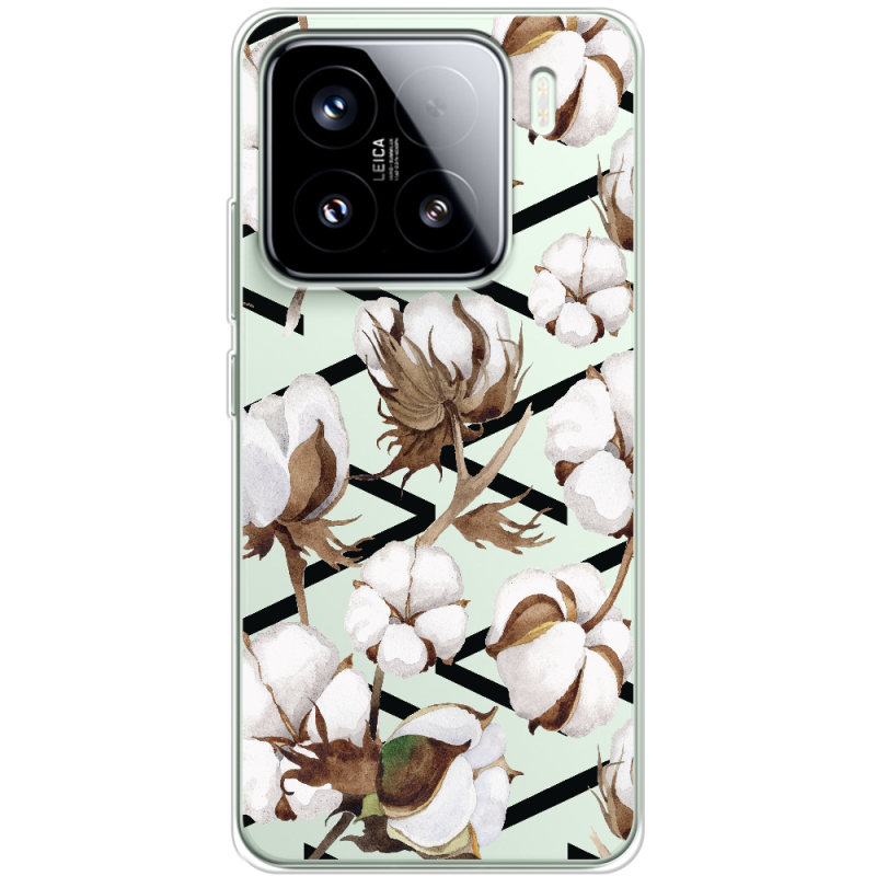 Прозорий чохол BoxFace Xiaomi 15 Cotton flowers