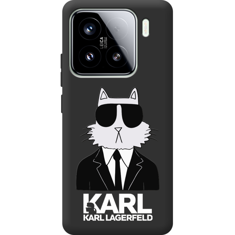 Чорний чохол BoxFace Xiaomi 15 Cat in Black