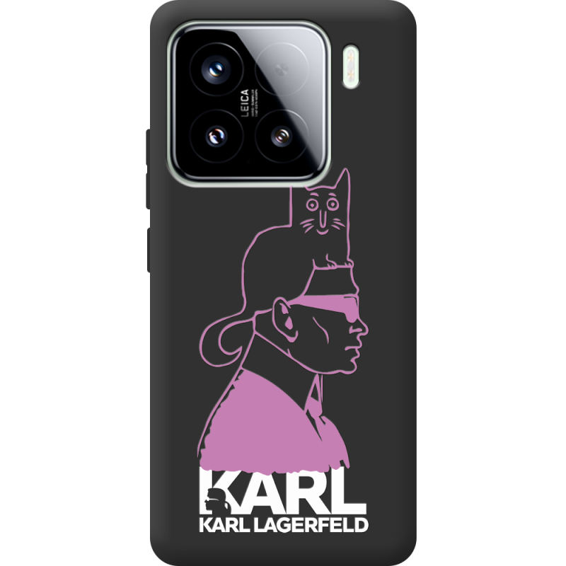 Чорний чохол BoxFace Xiaomi 15 Pink Karl