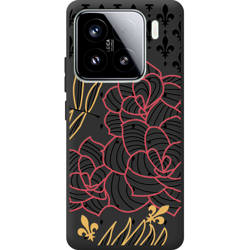 Чорний чохол BoxFace Xiaomi 15 FranceFlowers