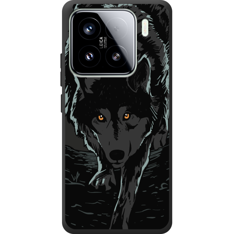 Чорний чохол BoxFace Xiaomi 15 Wolf