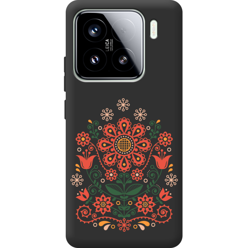 Чорний чохол BoxFace Xiaomi 15 Ukrainian Ornament