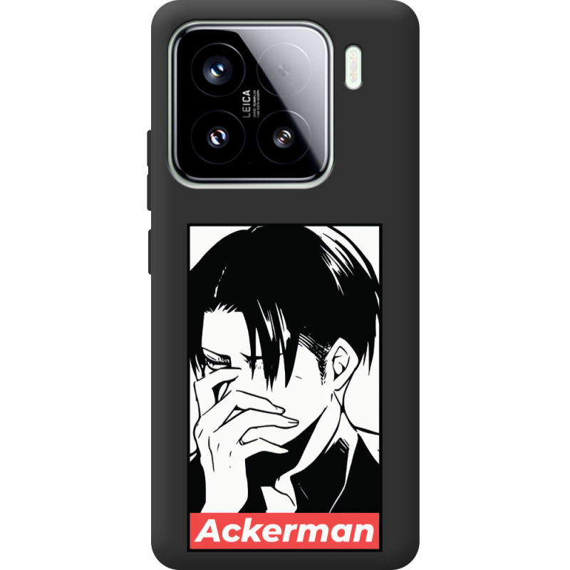 Чорний чохол BoxFace Xiaomi 15 Attack On Titan - Ackerman