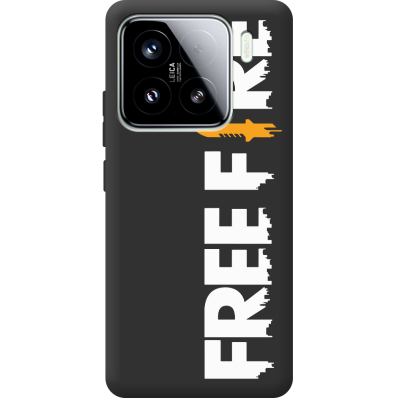 Чорний чохол BoxFace Xiaomi 15 Free Fire White Logo