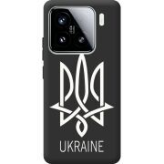 Чорний чохол BoxFace Xiaomi 15 Тризуб монограмма ukraine