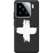 Чорний чохол BoxFace Xiaomi 15 Білий хрест ЗСУ