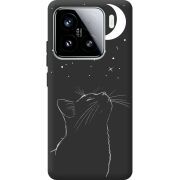 Чорний чохол BoxFace Xiaomi 15 Місячний кіт