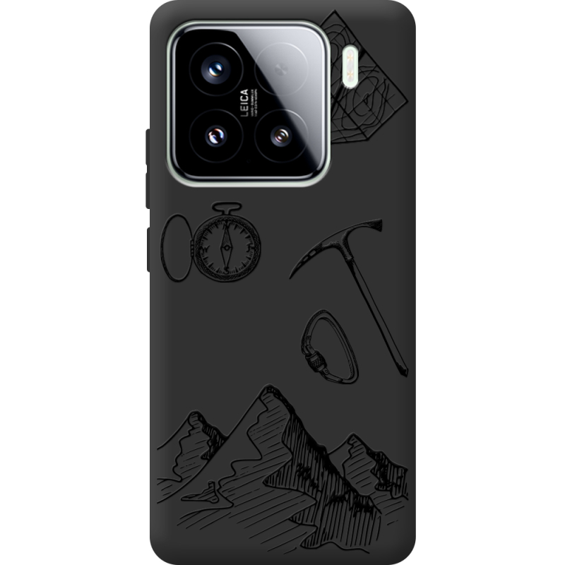Чорний чохол BoxFace Xiaomi 15 Mountains
