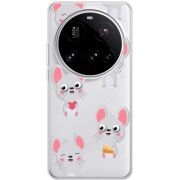 Прозорий чохол BoxFace Xiaomi 15 Ultra с 3D-глазками Mouse