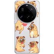 Прозорий чохол BoxFace Xiaomi 15 Ultra с 3D-глазками Pug