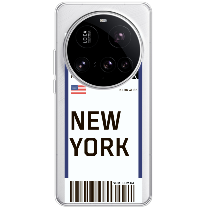 Прозорий чохол BoxFace Xiaomi 15 Ultra Ticket New York
