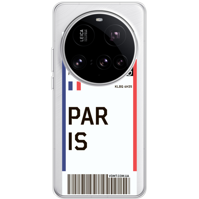 Прозорий чохол BoxFace Xiaomi 15 Ultra Ticket Paris
